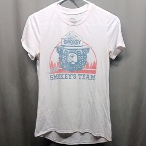 Smokey Bear Graphic Tee - White